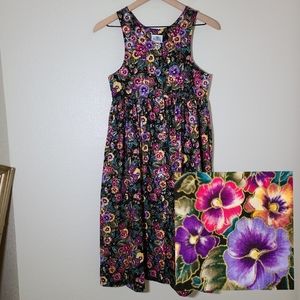 Vintage Dogwood Lane 90's Girls Floral Dress Sunday Easter